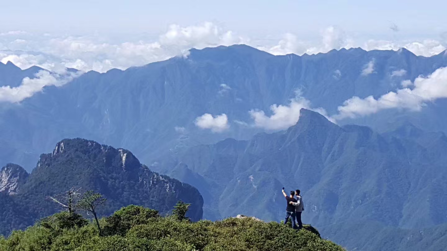 老君山项目影像资料中的山峦与云海